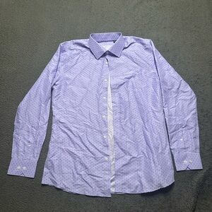 Large Verno Fashion Purple Long-Sleeve Button Down